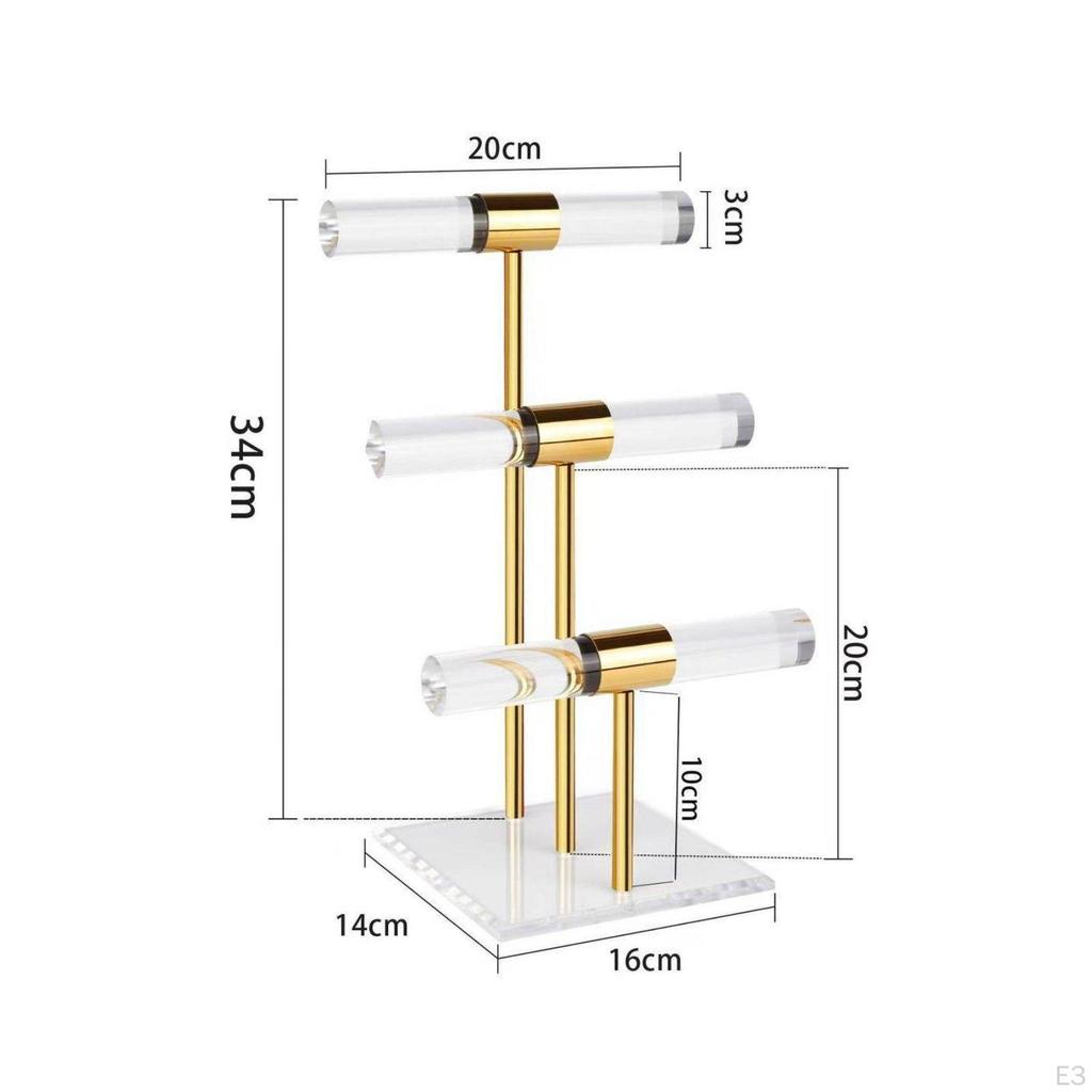 Acrylic Jewelry Display Stand Elegant Design Necklace Rack Thickened Base