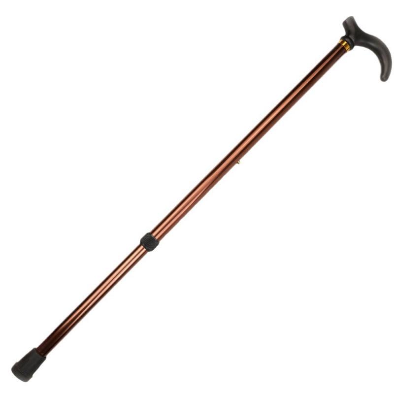 Adjustable 2-Section Aluminum Walking Stick for Elderly - Telescopic Hiking Cane with 6 Gear Settings