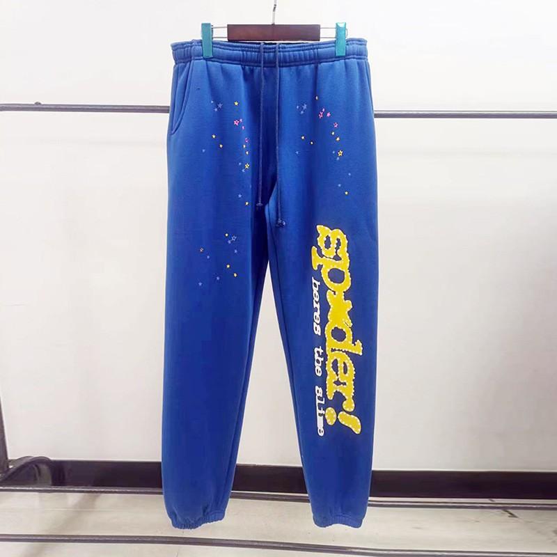 Sp5der 555555 Pěnový Potisk Tepláková Souprava Oversized Mikina Tepláky Streetwear Zimní Outfit