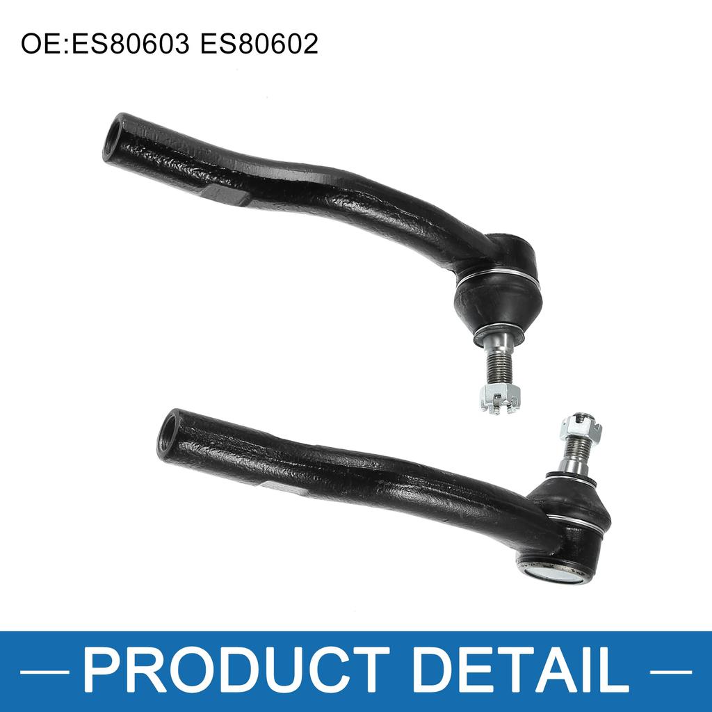 ABSOPRO Front Outer Tie Rod End Suspension and Steering Compatible with Lexus ES350 2 Pieces Links, Parts, ES80603/ES80602, 2007-2012, Black,