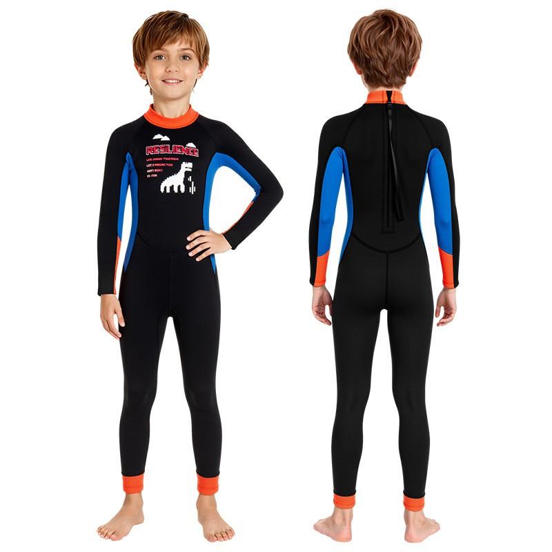 Children's Diving Suit 2.5MM One-piece Warm Boys 'swimsuit Long-sleeved Cold-proof Surfing Snorkeling Sunscreen
