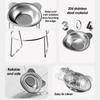 Tilted Cat Bowl Stainless Steel Cat Food Bowls with Metal Stand Food and Water Dish for Cats Kitten Puppies Feeders Cat Supplies