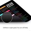 2026 Calendar Mouse Pad with Non-slip Rubber Base Rectangle Waterproof Home Office Gaming Computer Laptop Mousepad Desk Mat PC Accessories