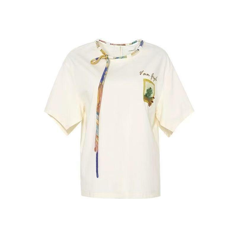 

Van Gogh-Inspired Artistic Two-Piece Set: Retro Oil Painting Skirt & Short-Sleeved Top XL (recommended for 60-65 kg)