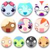 Creative D-Dandys W-World Full Face Icon Coin Badges Sprout Astro Bassie Vee Lapel Pins Backpack Hat Jewelry Brooch Accessories
