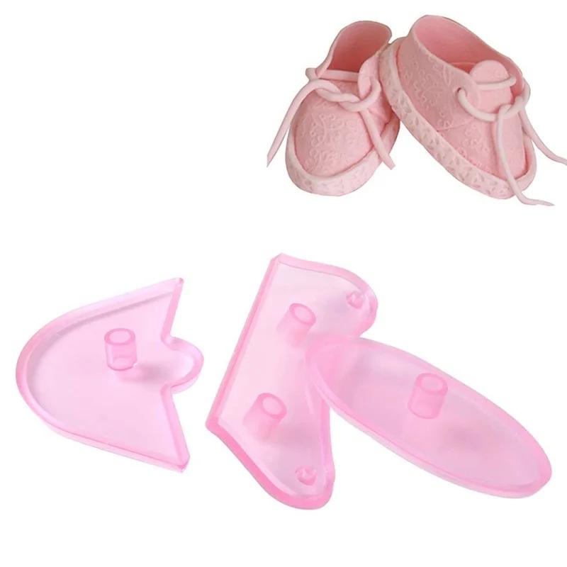 Cake Cutter 1 Set Baby Birthday Shoes Bootee Cookie Cake Fondant Decorating Plastic Cutter Mold Baking Pastry Fondant Tools