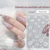 Christmas 3D Nail Stickers: Embossed Snowflake, Starry Sky, Five-Pointed Star, Tree, Bells, Self-Adhesive Decals.
