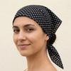 Thin Polka Dots Triangle Scarf Polyester Head Wraps Elegent Foulard Hair Band  Women