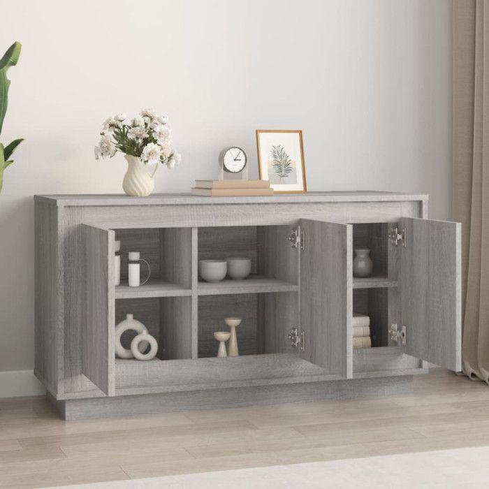VidaXL Buffet sonoma gris 102x35x55 cm bois d'ingénierie 831891
