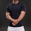 Summer Casual Short-sleeved T-shirt Fashion Sporty Slim Elastic Fitness Outdoor T-shirt Men