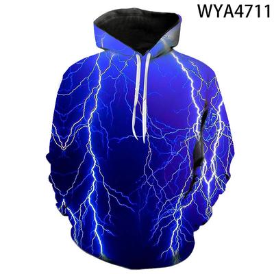 Fashion Casual Boy Girl Kids Lightning Printed 3D Hoodies Streetwear Men Women Children Sweatshirts Long Sleeve Tops