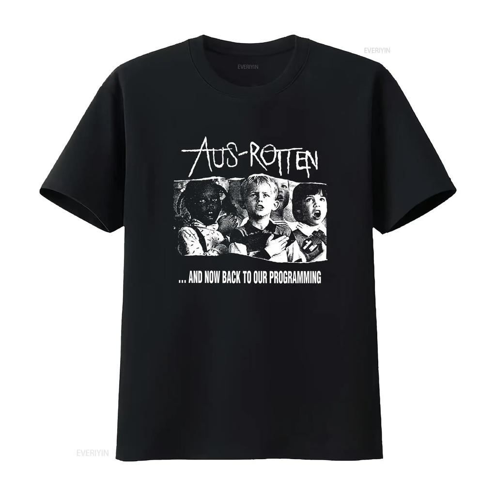 Vintage Punk Rock Aus Rotten Band Schwarz Weiß Druck Lässige Streetwear T-Shirt Vintage Designer Kleidung Weich Dehnbar