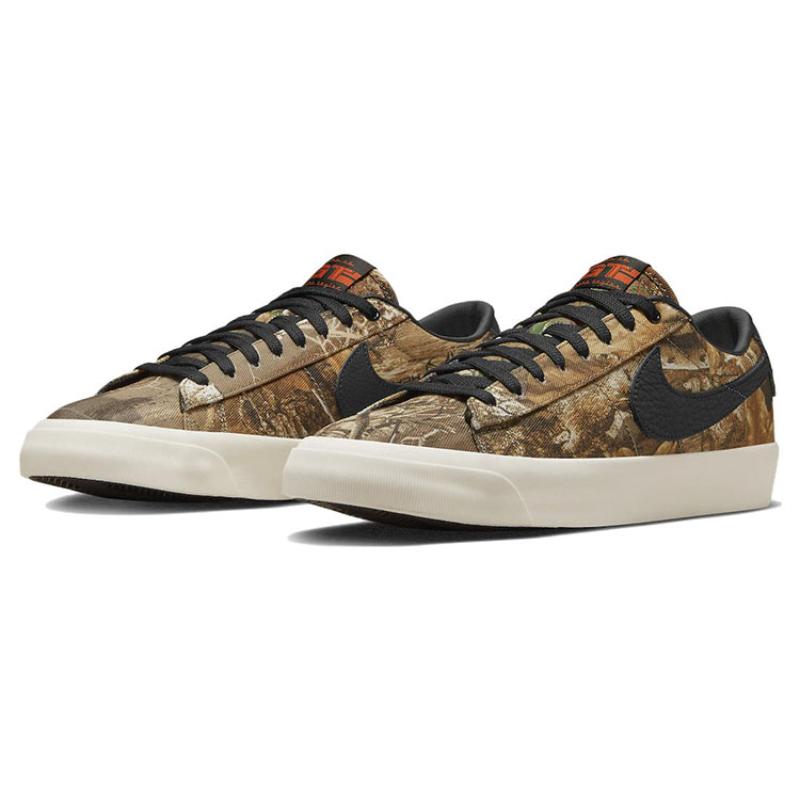 Nike Sb Blazer Low Pro Gt Premium Brown Realtree Camo Skateboard Shoes DO9398-001