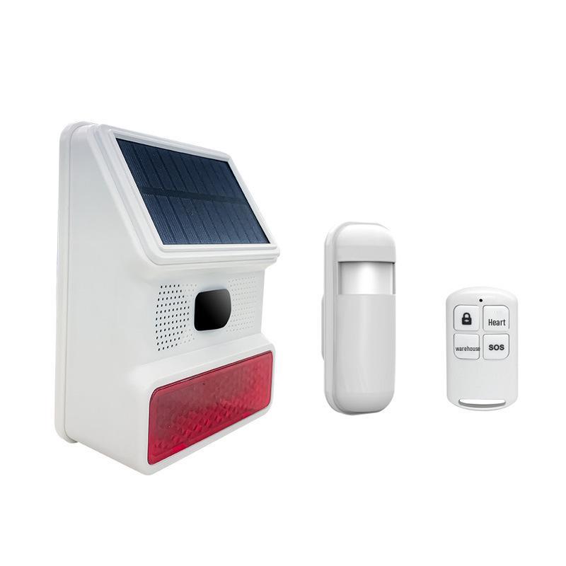 Sistema di allarme sonoro e luminoso solare wireless per interni/esterni Sistema a sirena antifurto