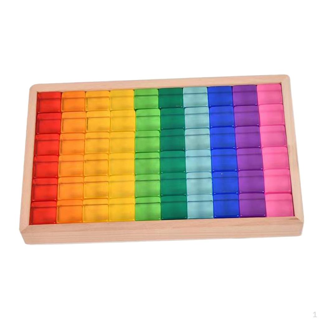 Cube Blocks Set Building Problem Solving Hand Eye Coordination Smooth Resin Cubes Stacking