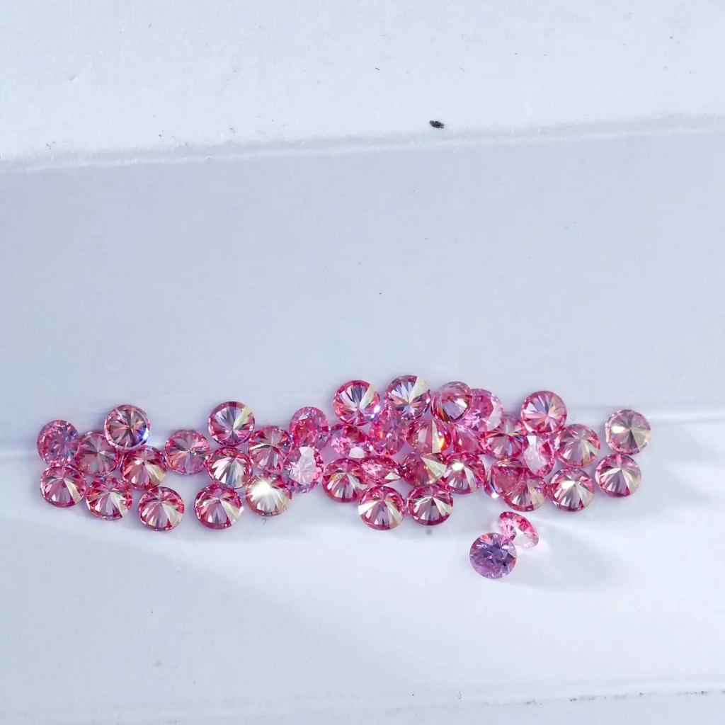 [USA Standard ] Top Belgium Cut Moissanite Stone Pink 0.1ct-5ct Gemstones Lab Grown Diamond Moissanite Loose Stone With GRA