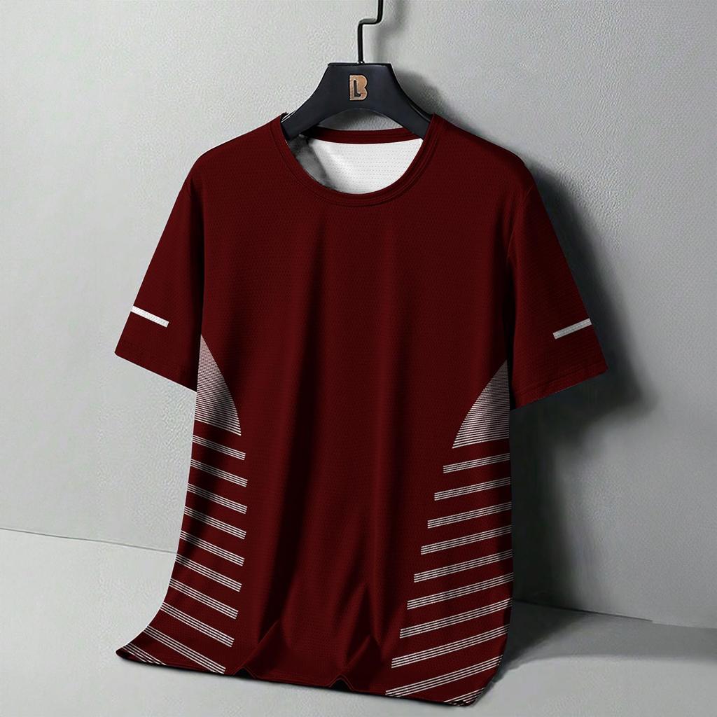 Summer Men's Running T-Shirts 3D Print Oversized Short Sleeve Tops High Elasticity Fitness T Shirt For Men Quick Dry Sports Tees