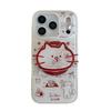Cat Illustration Magnetic Stand Case for iPhone 17/16 Pro Max/15/14