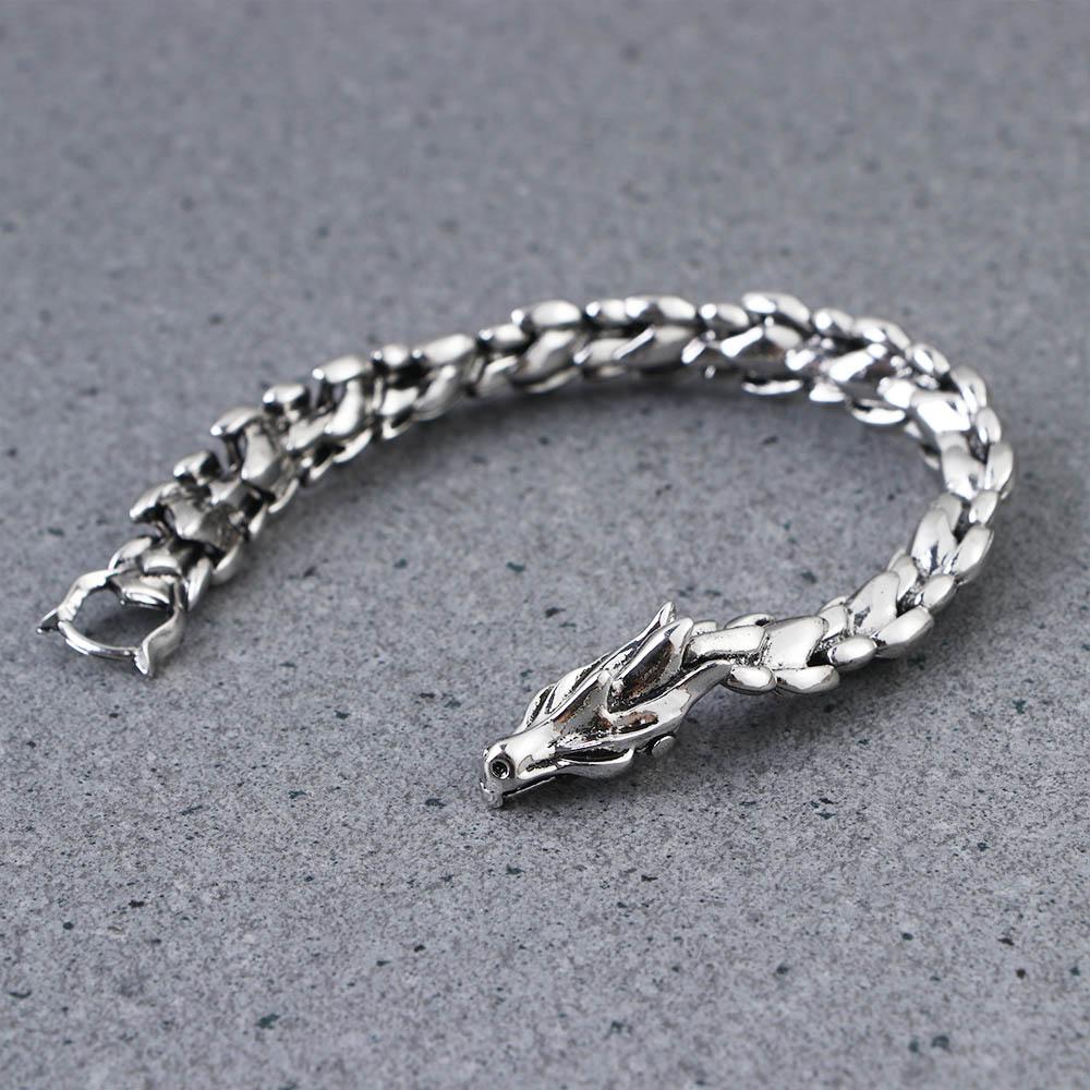 Jewelry Silver Exaggerated Chain Bracelet Teenager jewelry Gold Dragon Bracelet Men's Accessories