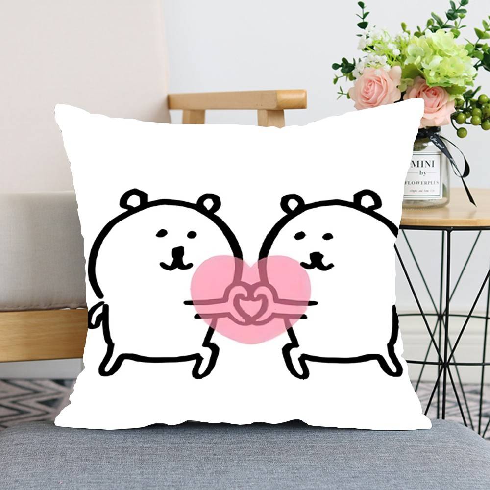 

Cute JJoke BBear Throw Pillow Covers Pattern Cushion Cover Suitable For Sofa Bedroom Car Pillow Cover 40x40CM(16x16in)