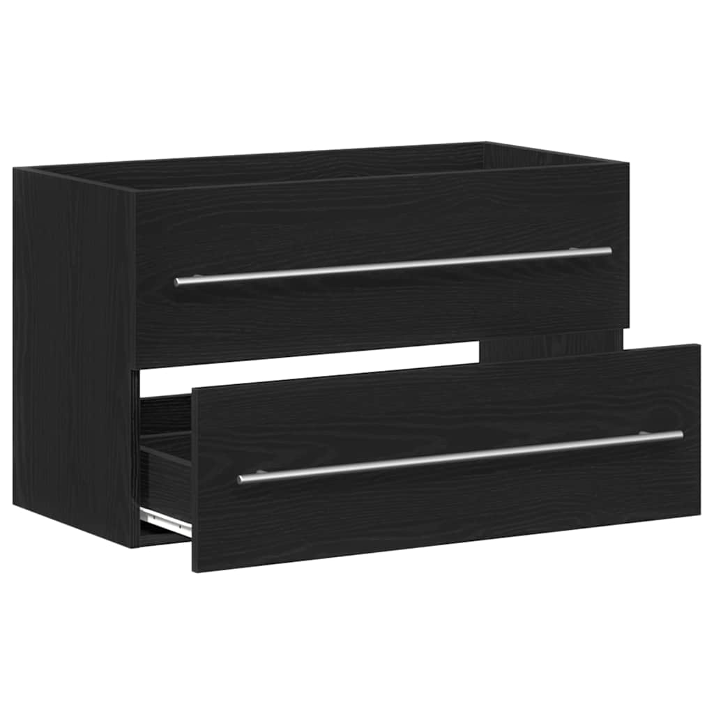 Washbasin Cabinet in Black Oak 80 x 38.5 x 48 cm Particleboard