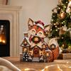 Wooden Christmas Figurine Decorative Tabletop Ornament for Holiday Home Decor