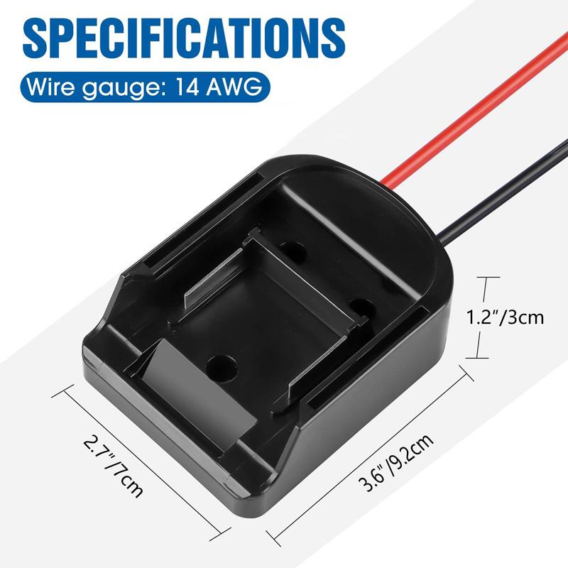 DIY Battery Adapter Compatible with For Makita/Milwaukee 18V Lithium Batteries with Power Connector and I/O Switch for Toy Cars