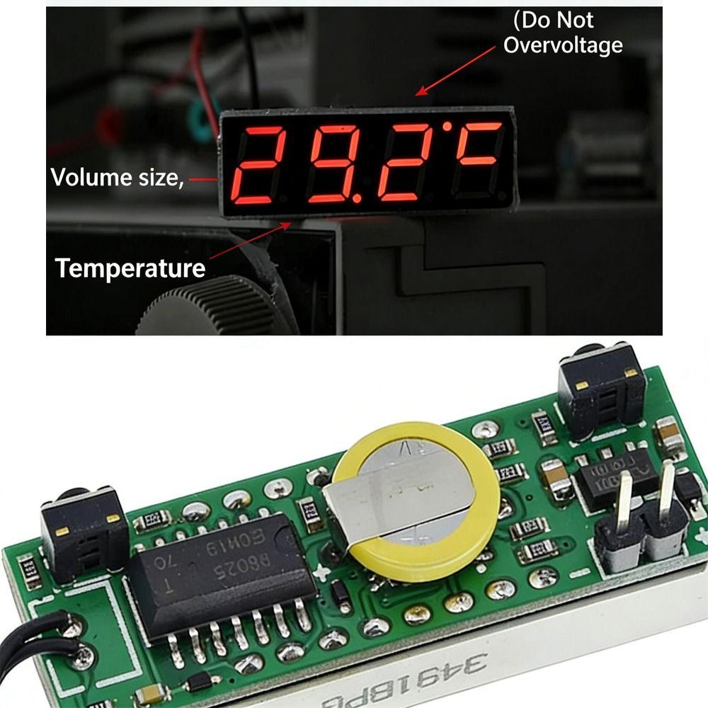 1Pcs DC 5-30V Digital Clock Module 3 In 1 RX8025T Chip New Temperature Voltage Module  For Arduino
