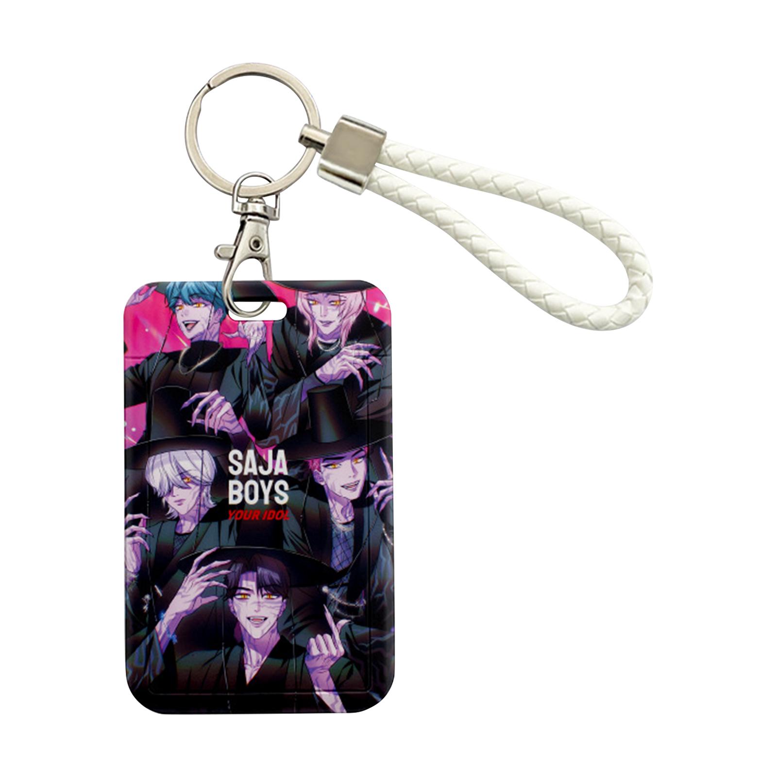 

Anime Peripheral Slide Card Holder Transportation Card Campus Card Water Card ID With Long Lanyard One Size