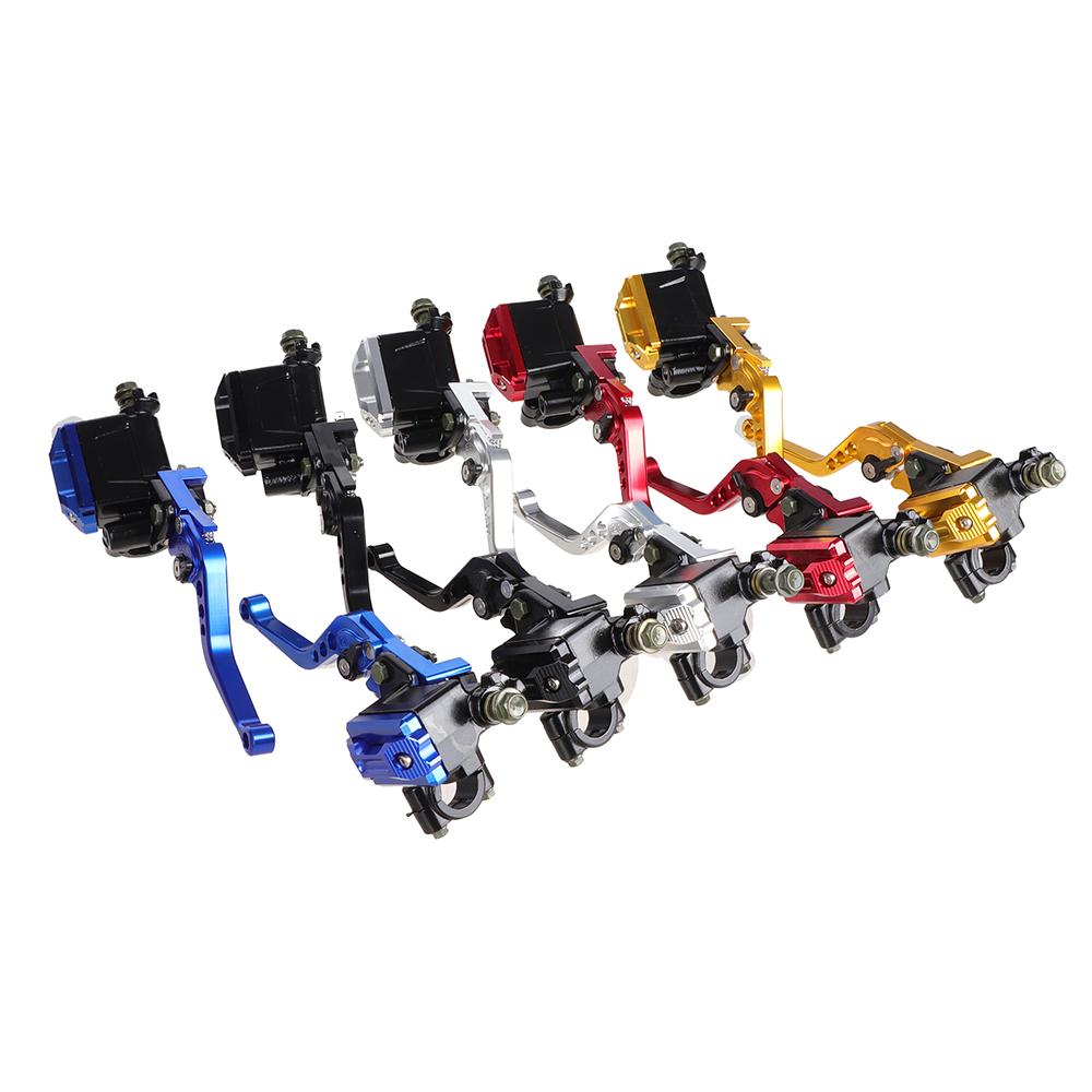 7/8" 22mm CNC Aluminum Motorcycle Handlebar Control Levers Clutch Master Cylinder Pump for Yamaha Kawasaki Suzuki Motorbike