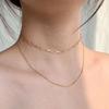 Japanese and Korean popular, simple temperament imitation pearl neck chain, niche design ins stacked wearing wind necklace