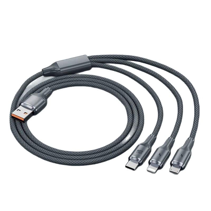 120W Roman Column Gold Fast Charging Cable for Huawei, Apple, and Android Devices