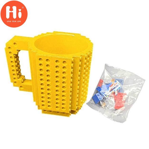 Hi Building Blocks Mugs DIY Block Puzzle Mug Children Toy Assembly Mug Coffee Cup