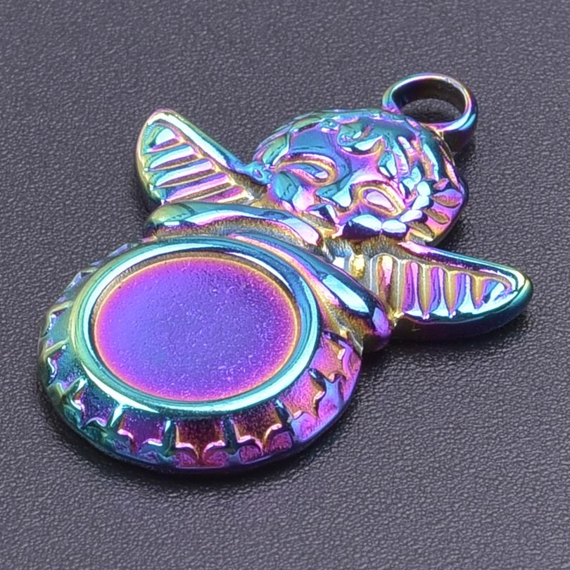 5pc Fashion Love Evil Eyes Colorful Stainless Steel Pendant Handmade Pendants Necklace Materials DIY Sword Accessories Findings