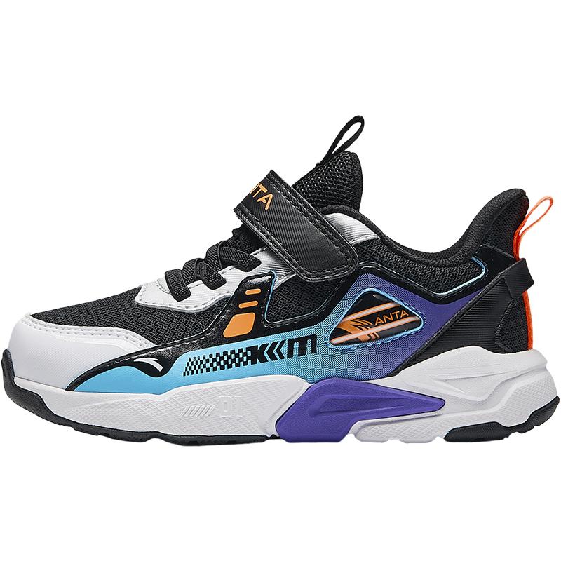 

Anta Детские сетчатые удобные универсальные износостойкие кроссовки с низким верхом Детские кроссовки Черные A12449937-1 28