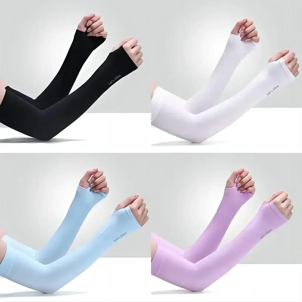1 pár Ice Hedvábí Ochrana proti slunci Návleky na paže Unisex Návleky na lokty Venkovní Cyklistika Běh Rybaření Řízení Cool Anti-UV návleky na paže