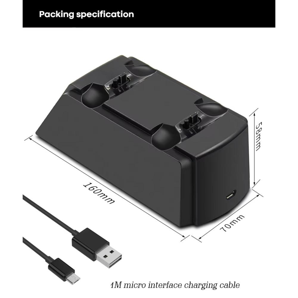 

Зарядная док-станция Зарядная станция Док-станция Зарядная база для PS4 / Slim / Pro Controller 7*16*5.8cm чёрный