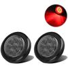 MACHSWON 2PCS 2" Round Red Side Marker Lights with Smoked Lens Universal for 12V Trailers Trucks Vans etc. IP67 Waterproof Led Clearance Marker
