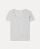 Mixxo Scoop Neck See-Through Short Sleeve Knit_Miwkag51Ss