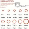 Silicone O-ring Set (351 pcs, 10 Sizes) - Oil & Heat Resistant, Ideal for Cars & Pipelines