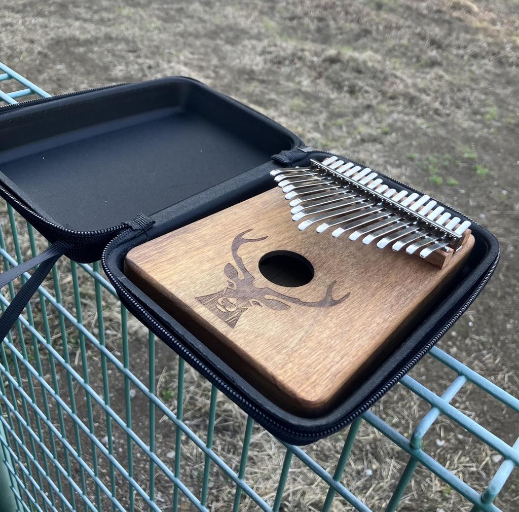 MIYINGE Low-pitched Kalimba, 1 Octave, Advanced Level, Ensemble Use, 17 Notes, with Hard Case (Deer-shaped Box)