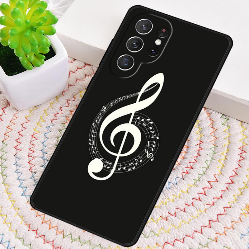 Treble Clef Music Note TPU Phone Case For Samsung Galaxy Note 10 Pro S26 S25 S24 S23 S22 Ultra Plus S21 FE S20 Shockproof Cover