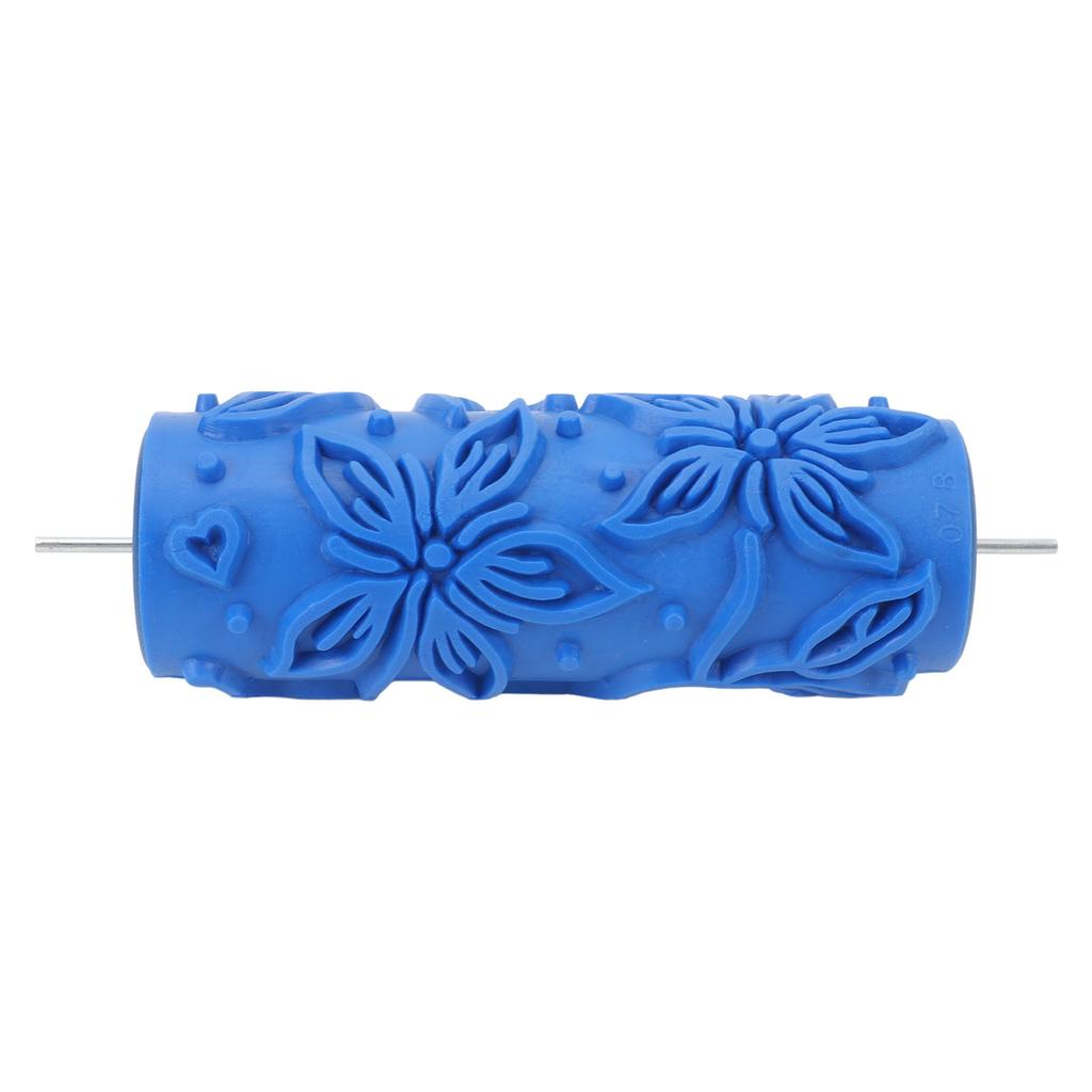 15cm Patterned Paint Roller Reusable Texture Rubber Roller Decorative Art Rubber Roller for Wall Office Chairs Old