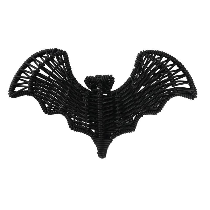 

3D Woven Iron Plastic Bats Halloween Crafts Durable Hanging Decors For Door Window Gardens Display Model A