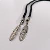 Punk Bolo Tie Cowboy Feathers Feathers Necktie Necklace Semi-finished Accessory