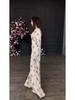 Elegant Long Sleeve V-Neck Dress - Beautiful, Sexy, Smooth, European and American Style (2025 Collection)
