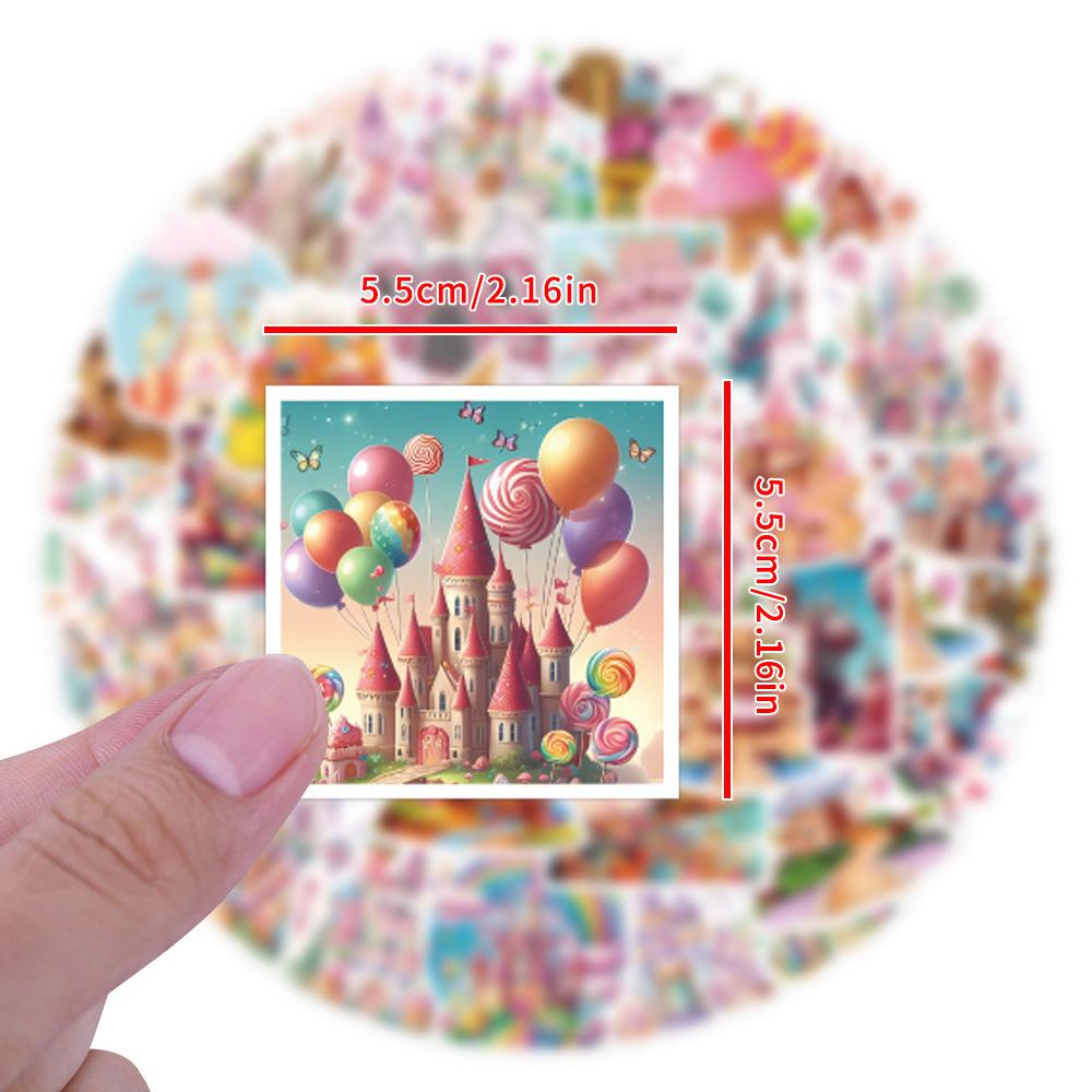 55 Candy Castle Graffiti Stickers Decorative Skateboard Luggage Laptop DIY Stickers
