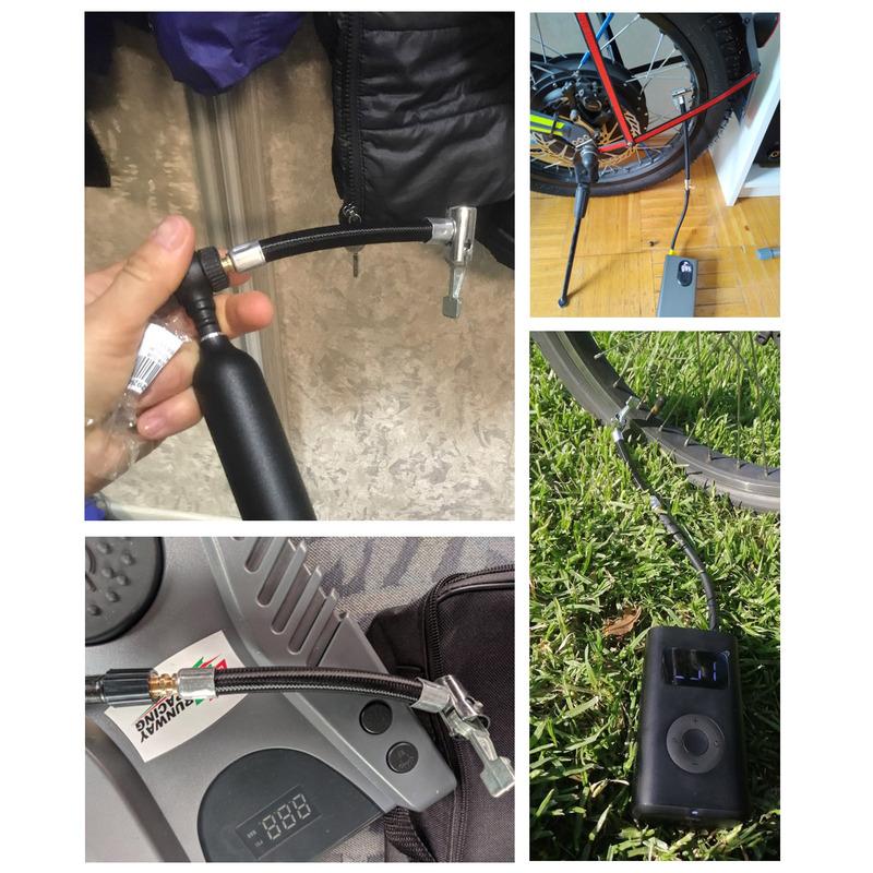 Bike Motorcycle Car Tire Air Inflator Hose Inflatable Tube Hose Tire Valve Connect Pipe Connection Air Chuck Inflator Pump