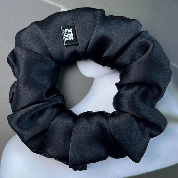 100% Seta di Gelso Elastici per Capelli Elastici per Capelli Elastici Grandi Corde Elastiche Portacoda di Cavallo per Donne Ragazze 19 Momme