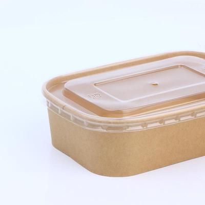 10Pcs/Set Disposable Lunch Box Kraft Paper Square Lunch Box Fast Food Packing Boxes Paper Bowls With Lid Home Bento Boxes